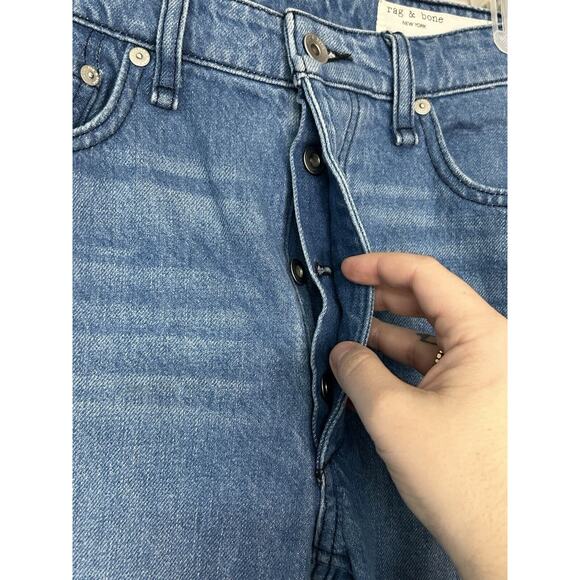 Rag & Bone Nina high-rise ankle cigarette jeans Poppy 27 Raw Hem Cropped Classic - Picture 5 of 15